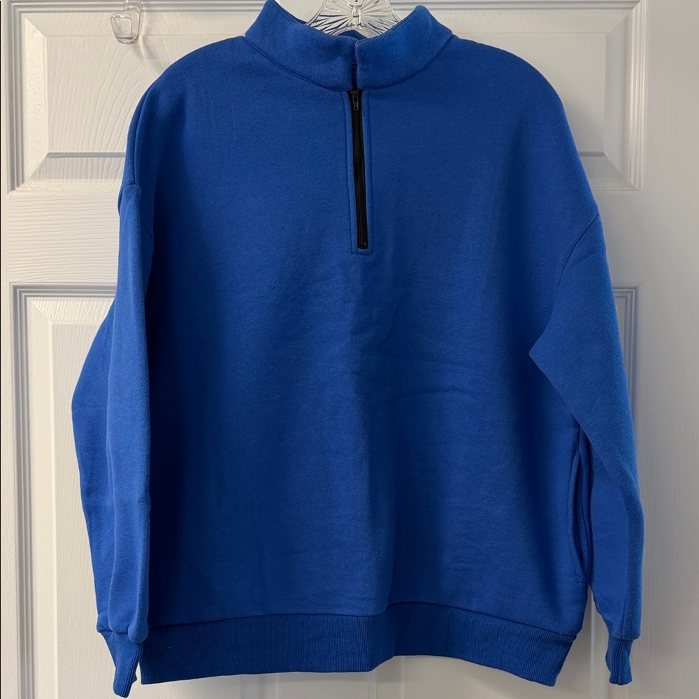 Amazon Women's Blue Zip Up Sweater